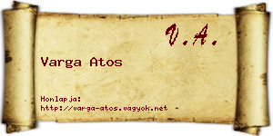 Varga Atos névjegykártya